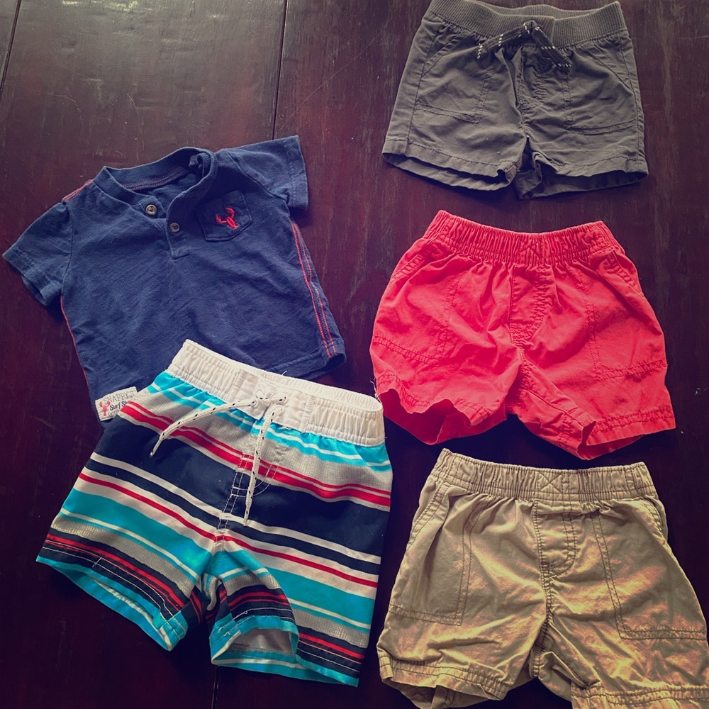 Baby boy summer clothes ☀️🐝💙 6/9 month